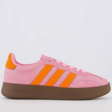 Imagem de Tênis Adidas Barreda Feminino Rosa e Laranja, 35