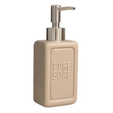 Imagem de Dispenser Porta Detergente, Sabonete álcool Gel Cerâmica 500ml - Gira 