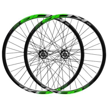 Imagem de Par Roda aro 29 KOG 36F com cubo cassete rolamentado, Preto, Verde