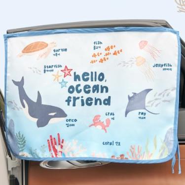 Imagem de BEBEDECO Cortina de proteção solar magnética de carro para janela lateral – bloqueador solar e protetor UV para bebês, crianças e animais de estimação – ajuste universal com ímãs embutidos para porta