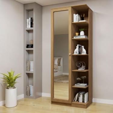 Imagem de Armário Multiuso 1 Porta com Espelho João Pessoa - Valdemóveis