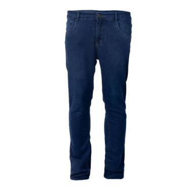 Imagem de Calça Jeans Masculina Ice Jeans Reta Lavagem Escura, Azul escuro, 46