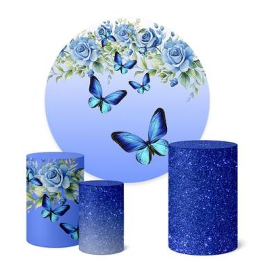 Imagem de Trio Capas Cilindro + Painel 1,50m Borboletas Borboleta - Fadrix, K1BB