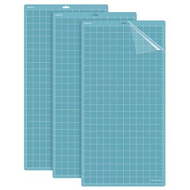 Imagem de REALIKE Tapete de corte LightGrip para Silhouette Cameo 5/4/3/2/1 (3 tapetes, 30,5 x 61 cm) tapetes de corte de críquete com luz azul, acessórios de substituição para Silhouette Cameo