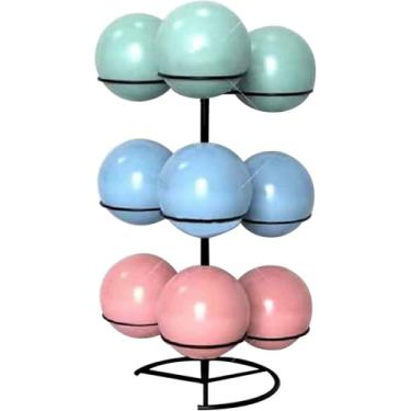 Imagem de Suporte De Bola De Ioga Extra Grande, Rack De Armazenamento De Bola De Exercício Para Garagem De Academia, Adequado Para Bola De Estabilidade Bolas De Estabilidade Para Bola De, Black, 140cm