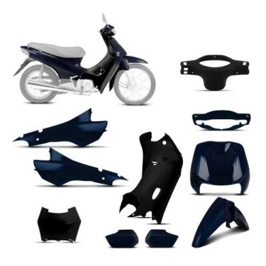 Imagem de Kit Peças Plásticas Biz 100 1998 À 2005 - PRO TORK, AZUL ITAJAÍ 2004, 
