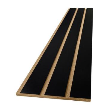 Imagem de Kit 10 Ripado MDF Placas Decorativas 45x10cm Com Dupla Face LH Móveis,