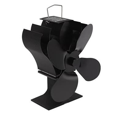 Imagem de aqxreight Amaz de Fogão a Calor Ventilador de Lareira Termoelétrica Salf, Iniciando 1400rpm para Fogões de Pellets a Gás de Madeira Com 4 Lâminas de Baixo Ruído de 25dB de Alumínio