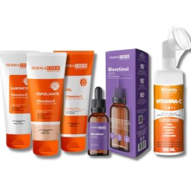 Imagem de Kit Skincare Vitamina C + Sérum Bioretinol 98% Eficácia Comprovada + Mousse Micelar Limpeza Facial - 5 ITENS