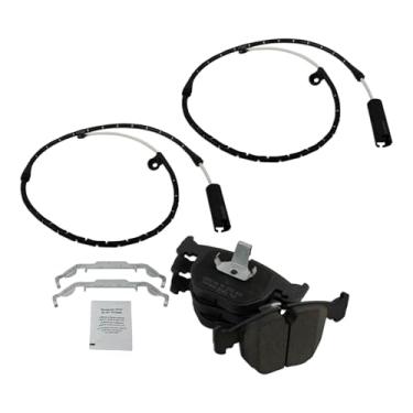 Imagem de Pastilha de freio a disco de cerâmica frontal e kit de sensor de desgaste LH & RH dianteiro para BMW X5