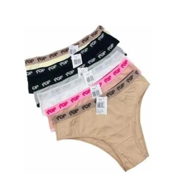 Imagem de Kit com 12 Calcinhas Pop Tanga - Boutique da Bibs, GG, Liso
