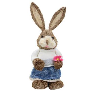 Imagem de Coelha De Páscoa Decoração Enfeite Coelhinha 45cm - Gici Decor
