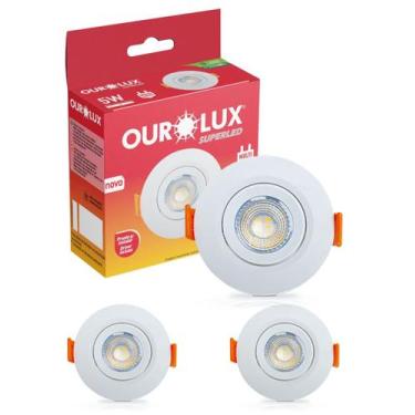 Imagem de 3 Spot Super Led Redondo de Embutir Bivolt 5w Cor da Luz Branco Neutro