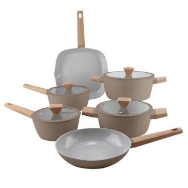 Imagem de Jogo de Panelas Indução 6 Peças Fendi Mocha Norma Fracalanza