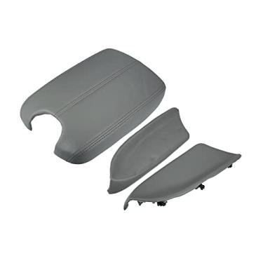 Imagem de ACROPIX Suporte de almofada de caixa de apoio de braço para console central de carro apto para Honda Accord PU couro plástico - Pacote com 1 cinza