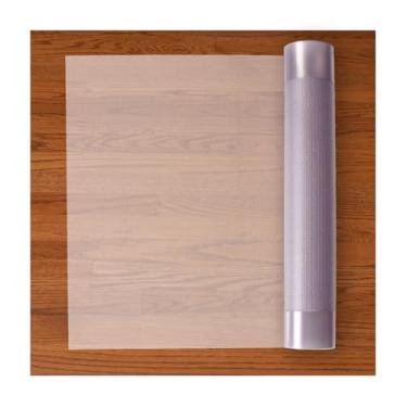 Imagem de RESILIA Tapete protetor de piso transparente premium – Revestimento de vinil de plástico resistente para pisos de madeira, azulejo ou laminado, mesa ou mesa – Padrão moderno americano 68,5 cm x 68,5 m