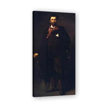 Imagem de Harmony In Brown John Lavery Iconic Realist Portrait & War Scene Canvas Art – Decoração de parede irlandesa atemporal para casa emoldurada 39,98 x 78,7 cm