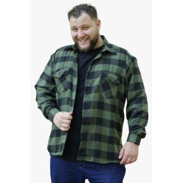 Imagem de Camisa De Flanela Xadrez Manga Longa Masculina P Ao G4 - Maximus, Verd