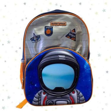 Imagem de Mochila escolar masculina infantil Astronauta - Nova Rio, Laranja
