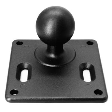 Imagem de WINDFRD Base de montagem de monitor industrial de esfera de alumínio de 1,5 polegadas, placa VESA, 75 x 75 mm, suporte de televisão para caminhão, rotação de 360°, compatível com suporte RAM, iBOLT e
