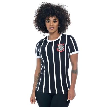 Imagem de Camisa Corinthians Retrô Democracia, Feminina, Preto, G