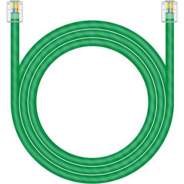 Imagem de Cabo de dados NECABLES CAT5E RJ11 DSL 10 pés UTP verde - 10 pés