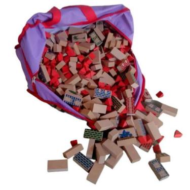 Imagem de Brinquedo Sacolão Educativo Engenheiro 500 Pç Blocos Montar - ZARAMELA