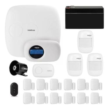 Imagem de Kit Alarme Híbrido Intelbras AMT 1016 NET com Teclado e 15 Sensores