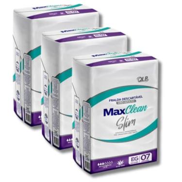 Imagem de Fralda Geriatrica Unissex Slim EG C/07 Unidades - MAXCLEAN | Kit com 3 Pacotes