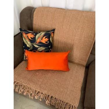 Imagem de Manta para Sofá 2,40 x 1,80 na cor Bege 100% Algodão Luxo - Dona Odett