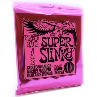 Imagem de Encordoamento Ernie Ball 09 042 guitarra P02223 Super Slink