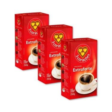 Imagem de Café Três Corações Extra Forte Kit 3 Pacotes A Vácuo 250G - Tres Corac