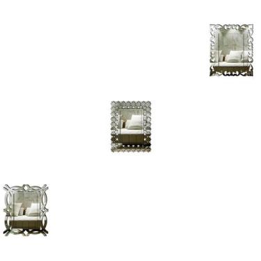 Imagem de Kit Espelhos Decorativos Venezianos  Pegui Agrigento 3 Peças - Creatus