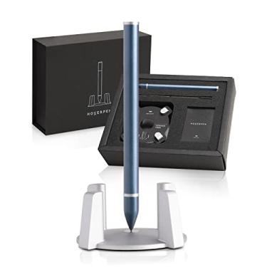 Imagem de novium Hoverpen Classic – Caneta esferográfica de luxo para homens e mulheres, caneta esferográfica executiva vertical com tinta e refil de fluxo livre, presentes exclusivos para homens (Azul)