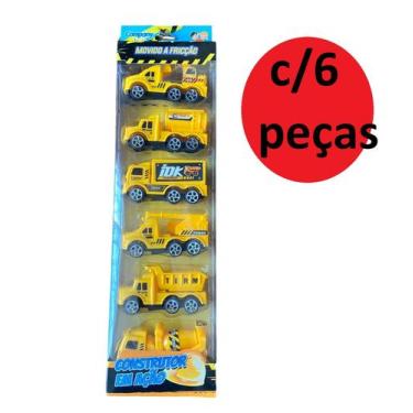 Imagem de Kit Brinquedo Caminhão Fricção Obra Infantil 6 Peças - Company kids, A