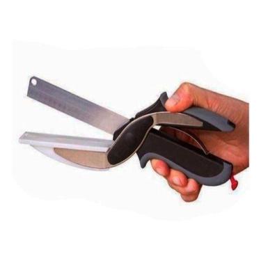 Imagem de Tesoura para Fatiar Picar Legumes Frutas Ervas Aço Inox - HAUSKRAFT