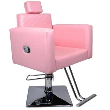 Imagem de Cadeira Evidence Reclinável Base Quadrada Para Salão Rosa Claro - move