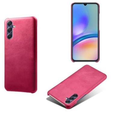 Imagem de Capa para Samsung Galaxy M54 5G,Proteção contra quedas,Casca de volta de cor sólida simples,Design de couro de imitação de plástico-Rose