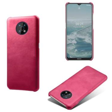 Imagem de Capa para NOKIA G50,Proteção contra quedas,Casca de volta de cor sólida simples,Design de couro de imitação de plástico-Rose