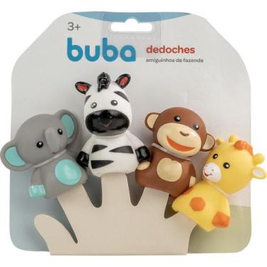 Imagem de Dedoches Brinquedo Infantil Bebê Estimulação Histórias Amiguinhos da S