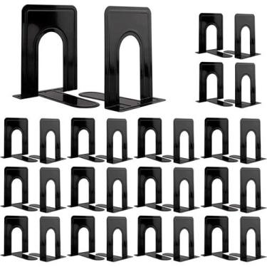 Imagem de Book Ends Aellabus Metal Black 30 unidades para prateleiras 16,5 x 12,