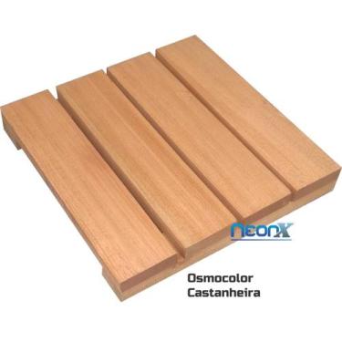 Imagem de Deck de Madeira Modular 30x30 Cm Réguas 7 cm NeonX Com Pintura, Osmoco