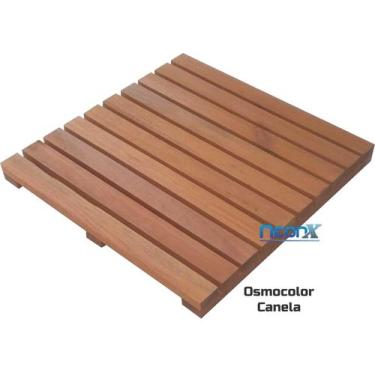 Imagem de Deck De Madeira Modular 50x50 cm Com Pintura Neonx, Osmocolor Canela S