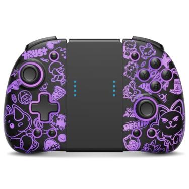 Imagem de Controle Switch Sem Fio Joystick Efeito Hall, Controlador de Jogo Luminoso RGB, Sensor de Movimento de Motor Duplo Compatível com Windows, Interruptor, SteamOS, iOS, Controle Remoto de Jogo de Alta Precisão MacOS