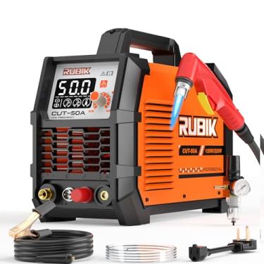Imagem de Cortador de plasma, máquina de corte a plasma de 50 Amp 110V 220V corte máximo de 3/10.2 cm, corte limpo de 1/5.1 cm, arco piloto sem toque de frequência não alta, malha pós-fluxo, inversor IGBT, 2T