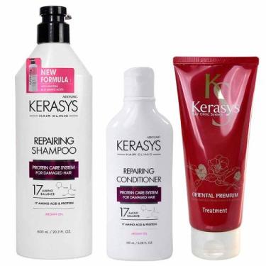 Imagem de Kerasys Repairing Kit - Shampoo + Condicionador + Tratamento, Kit