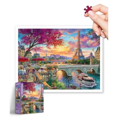 Imagem de PieceRelax Quebra-Cabeças De Plástico Para Adultos, 1200 Peças - Image World Blooming Paris, Os Jogos Mesa E Presentes Mais Satisfatórios, Sem Necessidade Tapete Quebra-Cabeça [H3549]