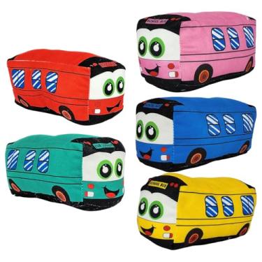 Imagem de Onibûs De Pelúcia School Bus Desenhado 20cm (Kit 3 Unidades Sortidas)