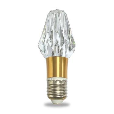 Imagem de Lâmpada LED E26 5W, 85-265V 6000K luz branca de parafuso Edison, lâmpada decorativa de atmosfera para casa/restaurante, lâmpada estilo cristal imitação base E26, luzes decorativas profissionais (1