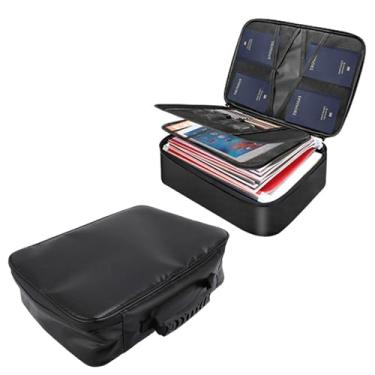 Imagem de AUNMAS Arquivo de Arquivo à Prova de Fogo, Bolsa de Documentos à Prova de Fogo Com Bloqueio, Armazenamento Seguro por Portátil para Viagens Em Casa para Documentos Importantes